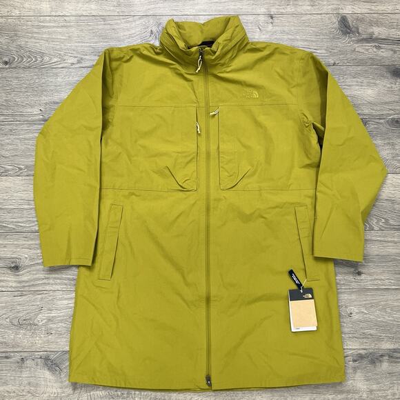 The North Face Trench Coat Size XL Womens M66 Tech Green Moss Full Zip $230 - Picture 1 of 13